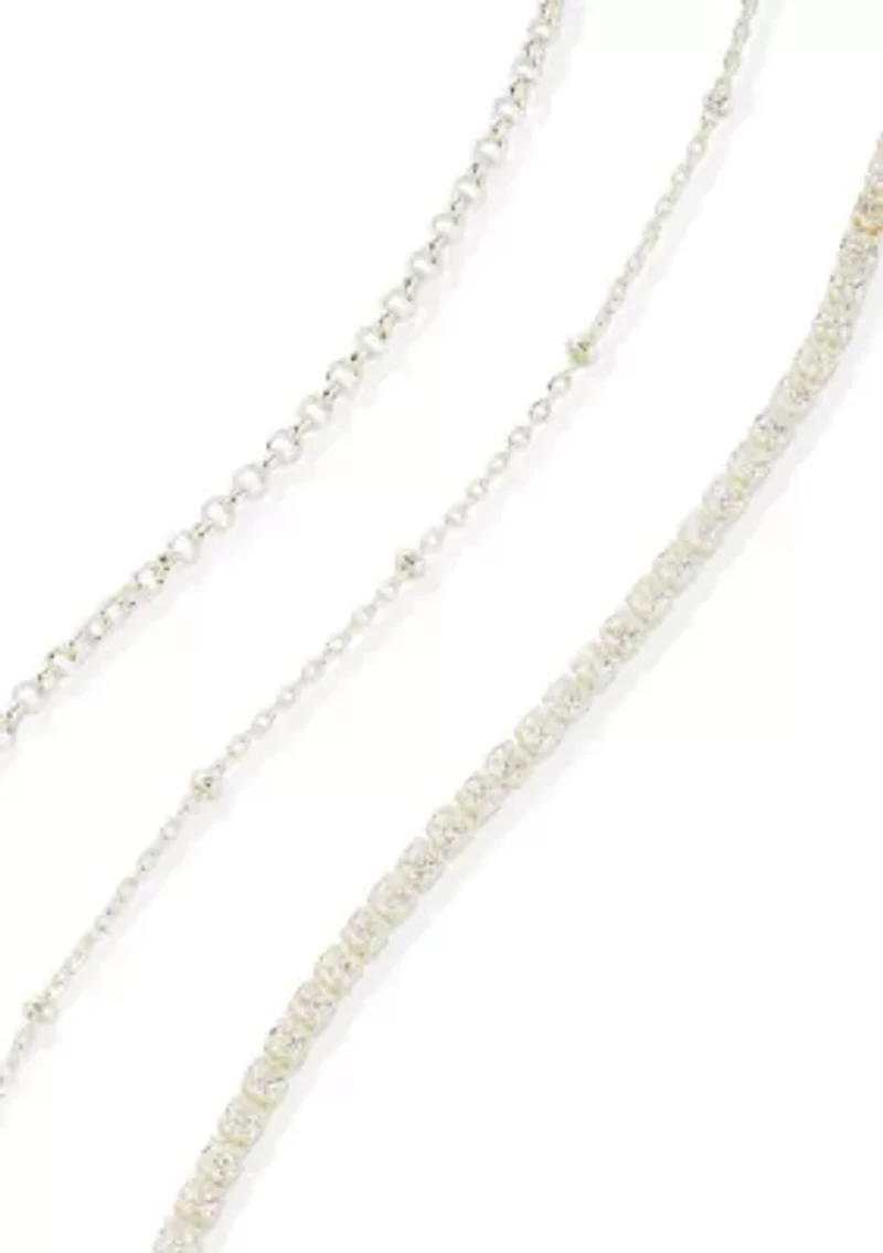 Fine Plated Anklet Set