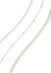 Fine Plated Anklet Set