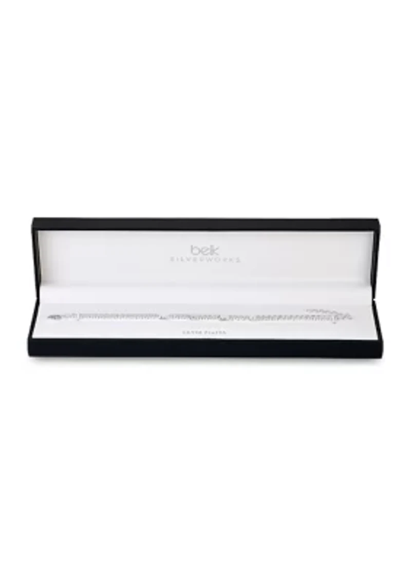 Sterling Silver MAMA Tennis Bracelet