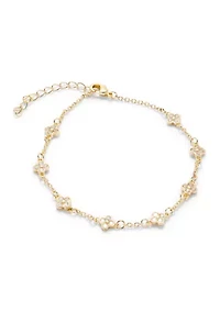 Clover CZ Tennis Bracelet