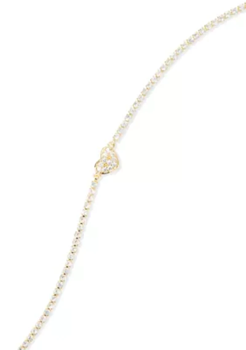 Heart CZ Tennis Bracelet
