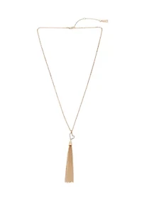 Heart Tassel Pendant Long Necklace