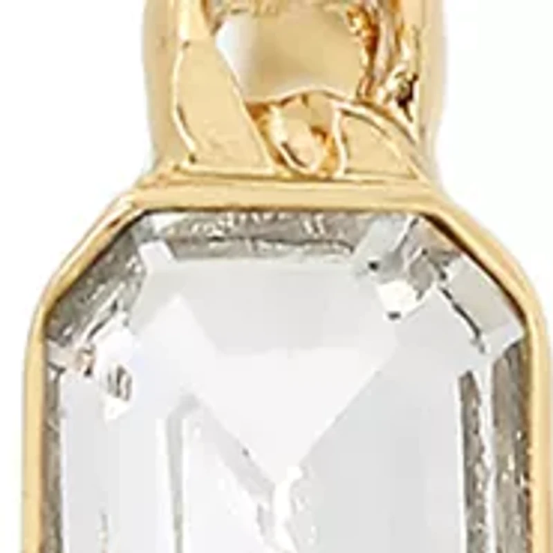 Stone Chain Hoop Earrings