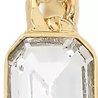 Stone Chain Hoop Earrings