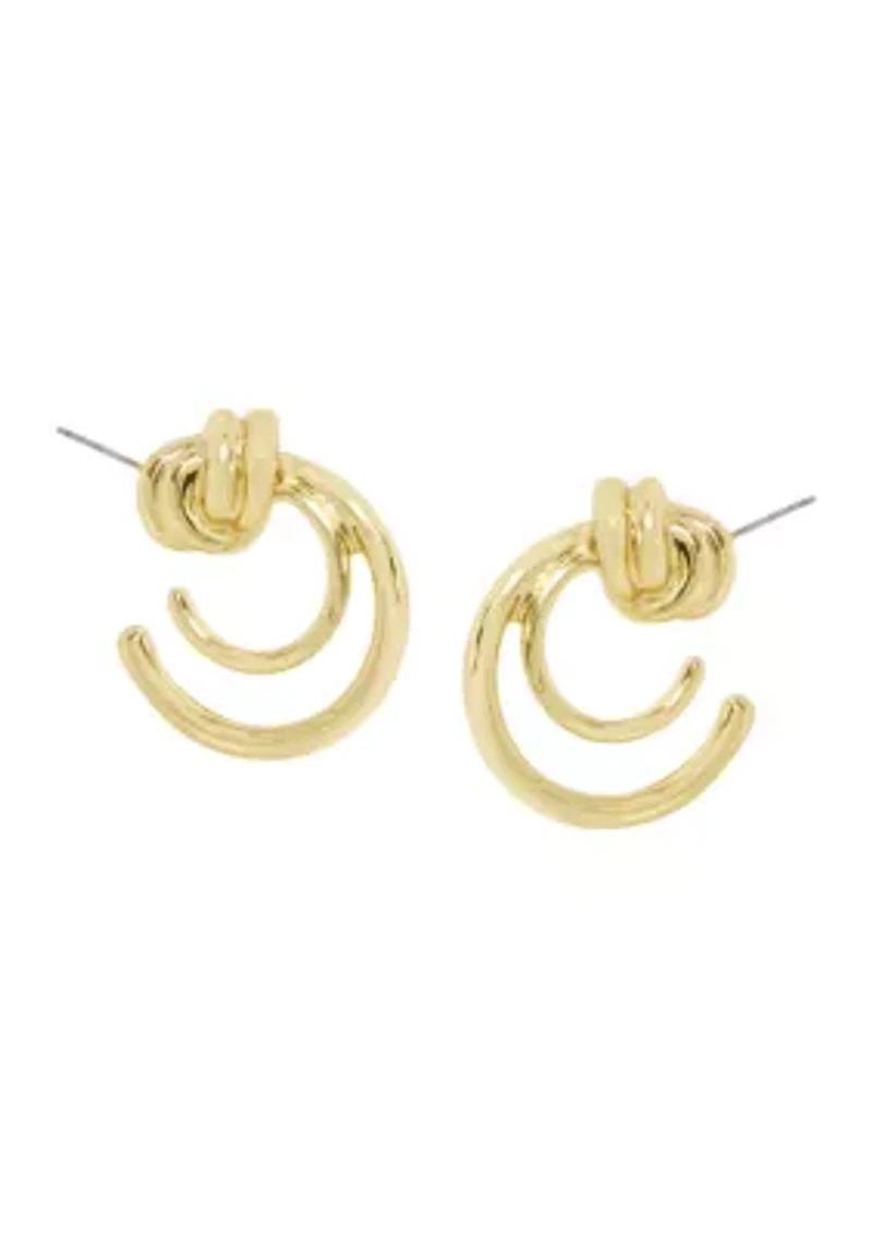 Double Knot Hoop Earrings