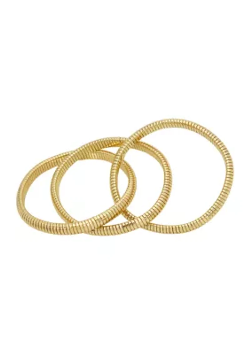 Omega Chain Interlocking Bangle Bracelet