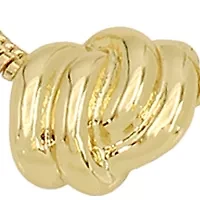 Gold Tone Knot Pendant Necklace