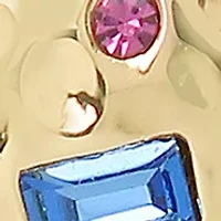 Stone Gem Heart Drop Earrings