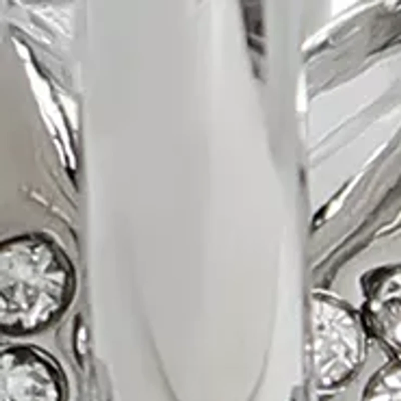 Puffy Flower Charm Small Hoop Earrings