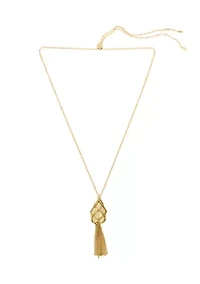 Chain Mesh Egg Pendant Necklace