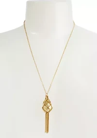 Chain Mesh Egg Pendant Necklace