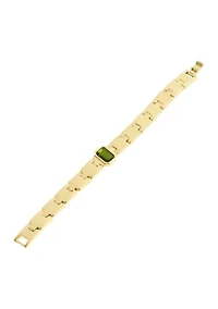 Olivine Stone Gem Watch Chain Bracelet