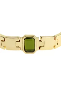 Olivine Stone Gem Watch Chain Bracelet