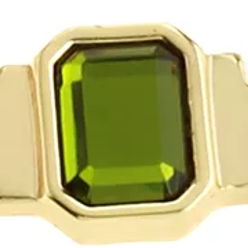 Olivine Stone Gem Watch Chain Collar Necklace