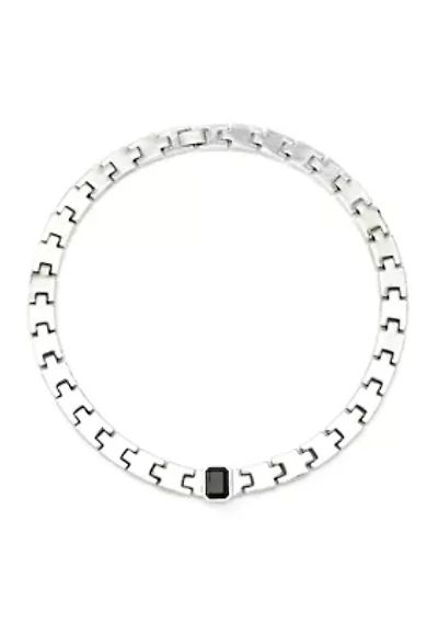 Stone Gem Watch Chain Collar Necklace