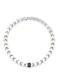 Stone Gem Watch Chain Collar Necklace