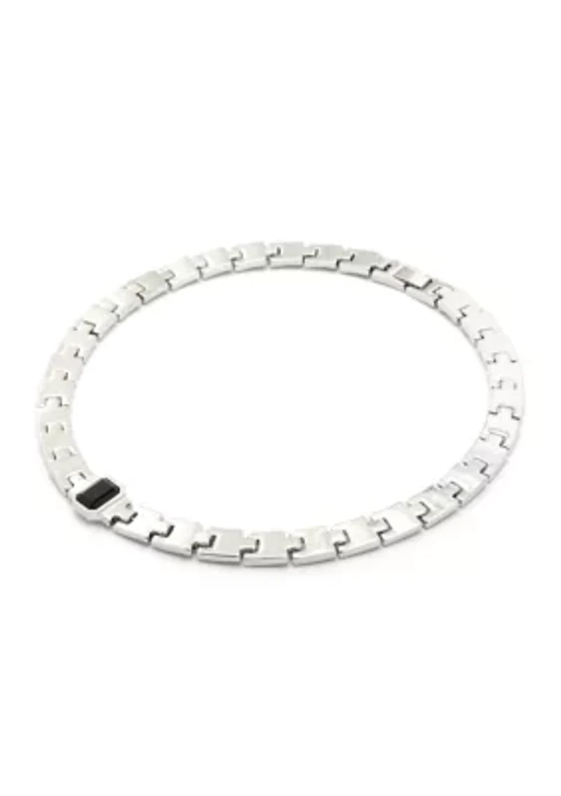 Stone Gem Watch Chain Collar Necklace
