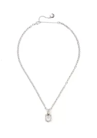 Crystal Link Pendant Necklace