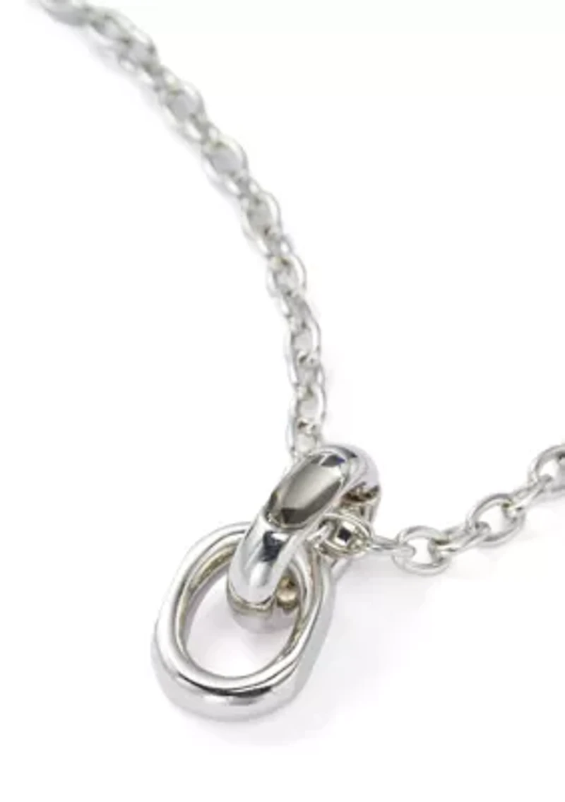 Crystal Link Pendant Necklace