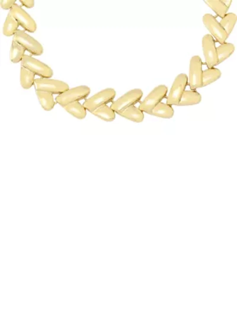Heart Link Collar Necklace