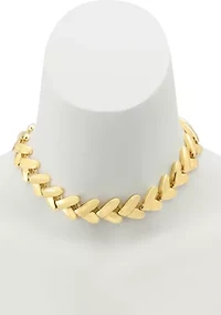 Heart Link Collar Necklace