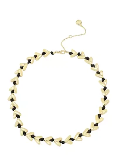 Heart Cord Collar Necklace