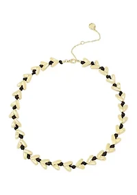 Heart Cord Collar Necklace