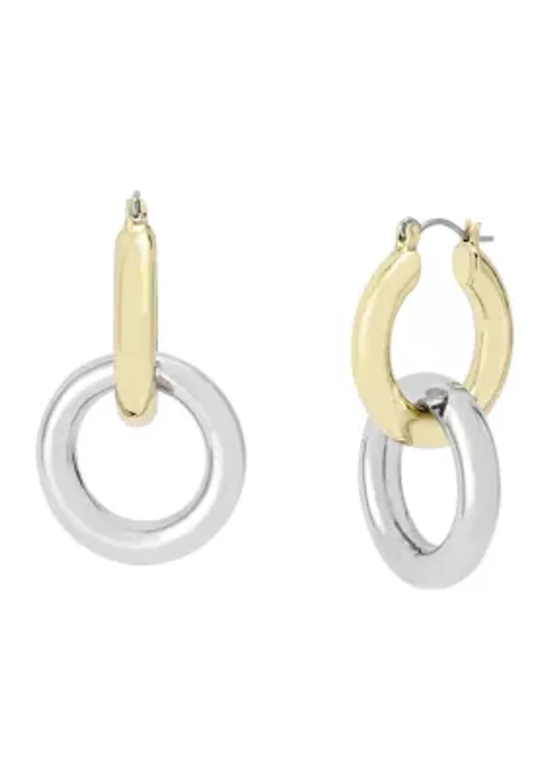 Interlocking Ring Drop Earrings