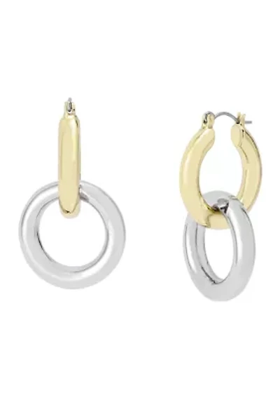 Interlocking Ring Drop Earrings