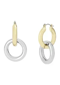 Interlocking Ring Drop Earrings