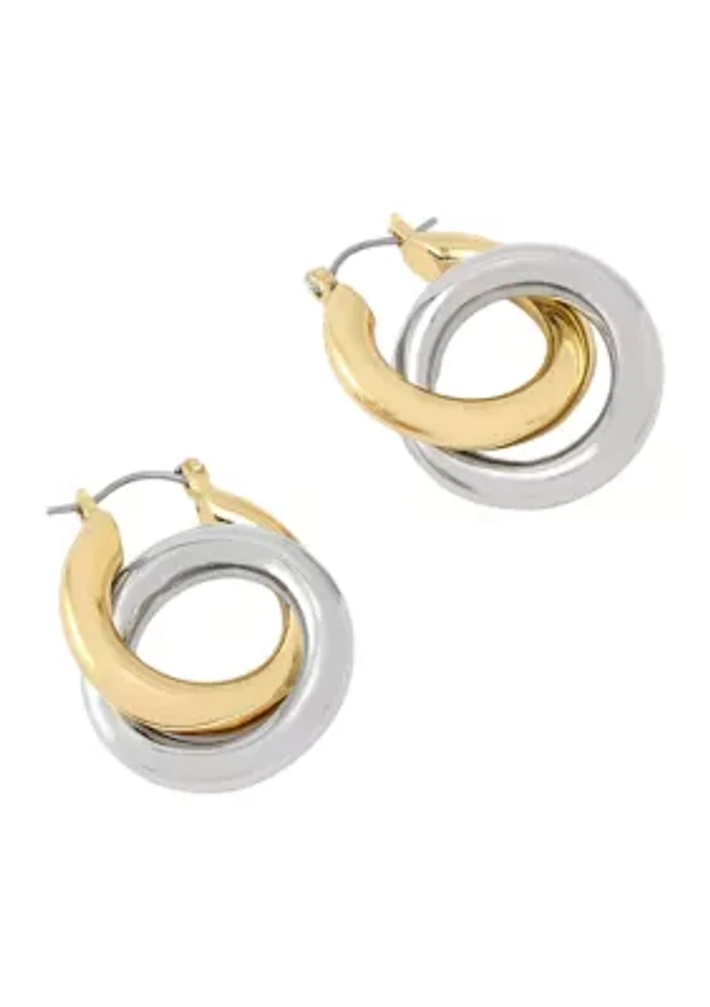 Interlocking Ring Drop Earrings