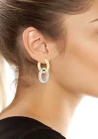 Interlocking Ring Drop Earrings
