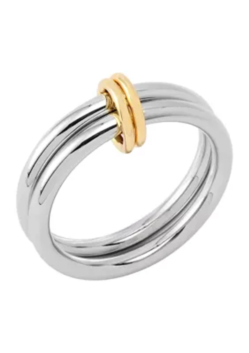 Interlocking Ring Bangle Bracelet