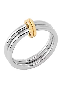Interlocking Ring Bangle Bracelet