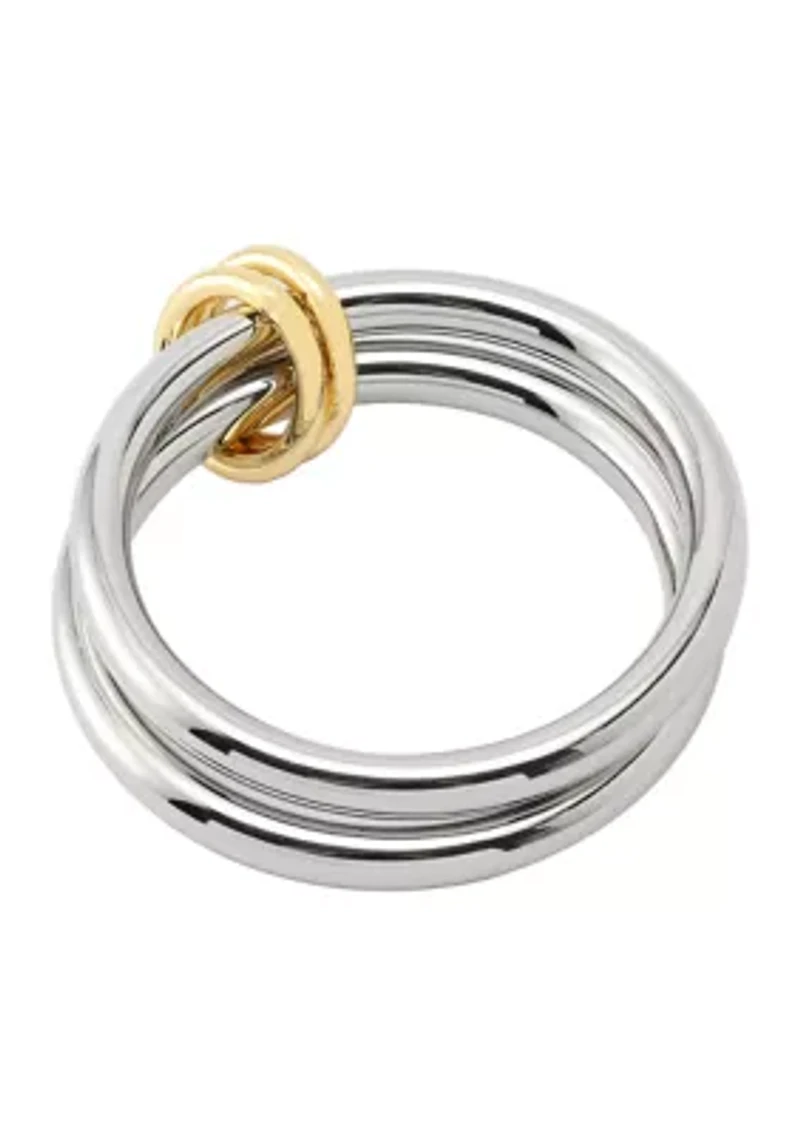 Interlocking Ring Bangle Bracelet