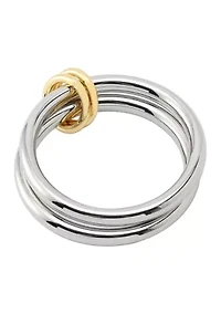 Interlocking Ring Bangle Bracelet