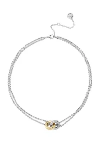 Interlocking Ring Pendant Necklace