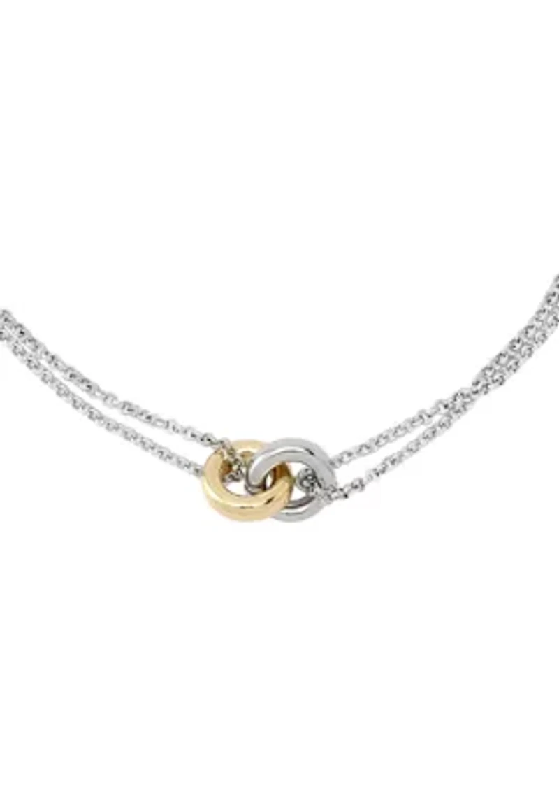 Interlocking Ring Pendant Necklace