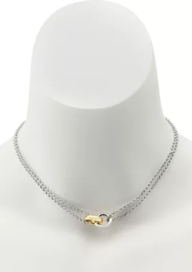 Interlocking Ring Pendant Necklace