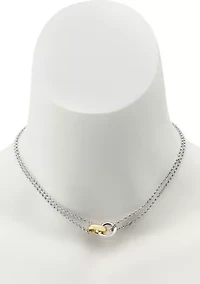 Interlocking Ring Pendant Necklace