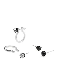 Punk Romance Stud & Huggie Earring Set
