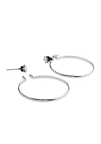 Punk Romance Stone Stud Hoop Earrings