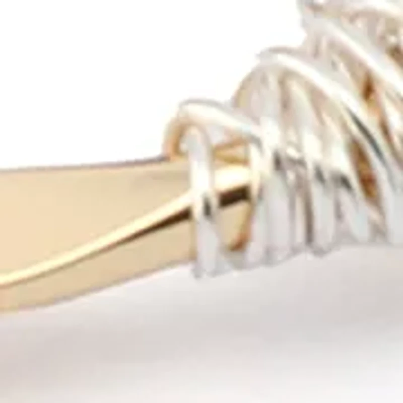 Wire Wrapped Sculpted Bangle Bracelet Set