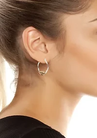 Wire Wrapped Sculpted Hoop Earrings