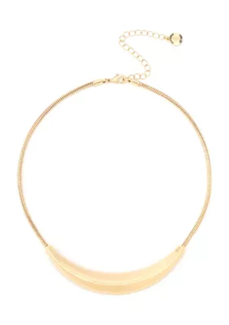 Boho Sculpted Smile Necklace