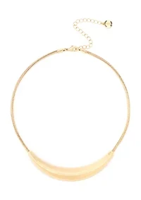 Boho Sculpted Smile Necklace