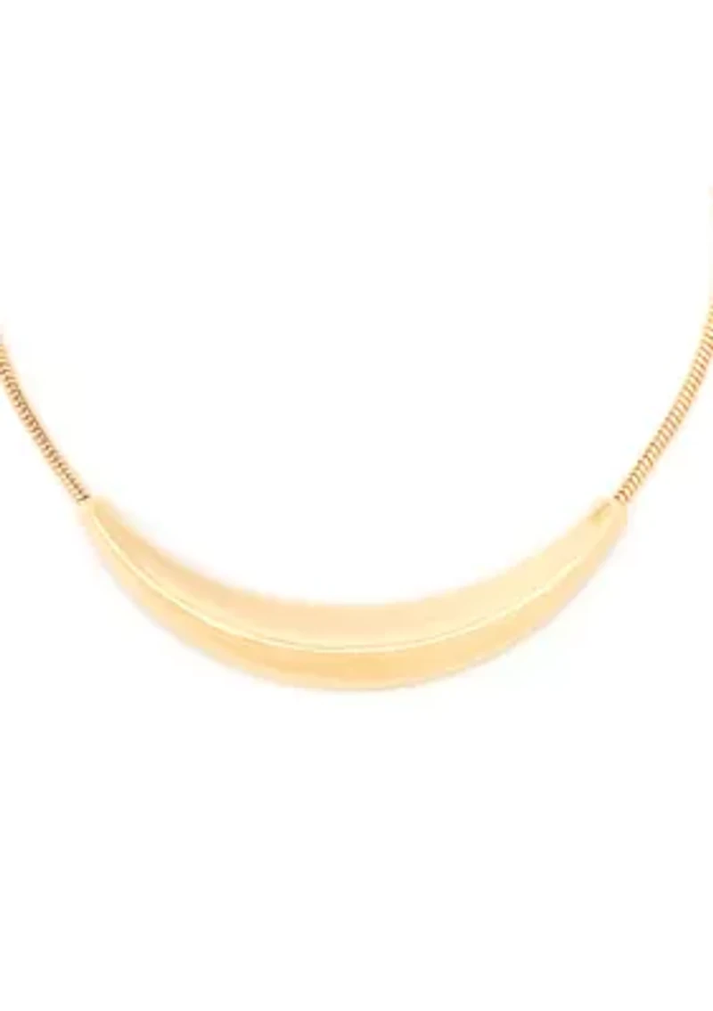 Boho Sculpted Smile Necklace