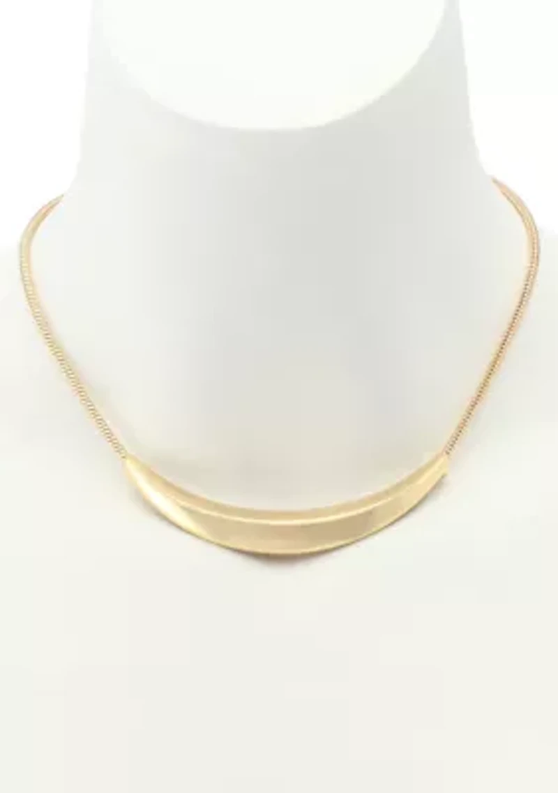 Boho Sculpted Smile Necklace