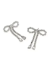 Rhinestone Bow Earrings