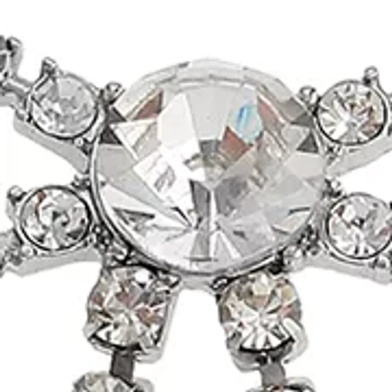 Rhinestone Bow Statement Necklace